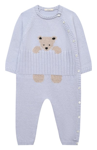Шерстяной комбинезон BABY T голубого цвета по цене 11150 руб., арт. 20AI061T/1M-12M, фото 1 Шерстяной комбинезон BABY T, арт. 20AI061T/1M-12M, фото 1