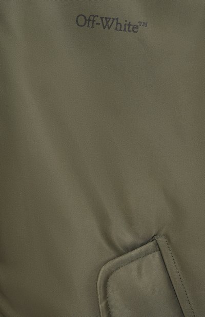 Бомбер OFF-WHITE хаки цвета по цене 45950 руб., арт. 0BEH002S26FAB001_001, фото 3 Бомбер OFF-WHITE, арт. 0BEH002S26FAB001_001, фото 3