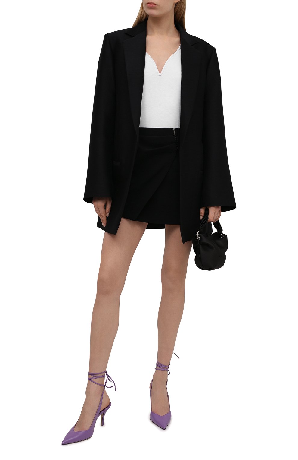 Кожаные туфли venus THE ATTICO сиреневого цвета по цене 77250 руб., арт. 213WS107/L001, фото 2 Кожаные туфли venus THE ATTICO, арт. 213WS107/L001, фото 2