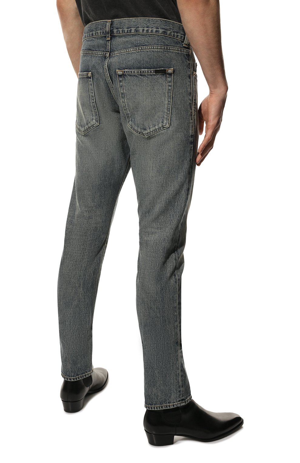 Джинсы SAINT LAURENT синего цвета по цене 65000 руб., арт. 597052/Y502V, фото 4 Джинсы SAINT LAURENT, арт. 597052/Y502V, фото 4