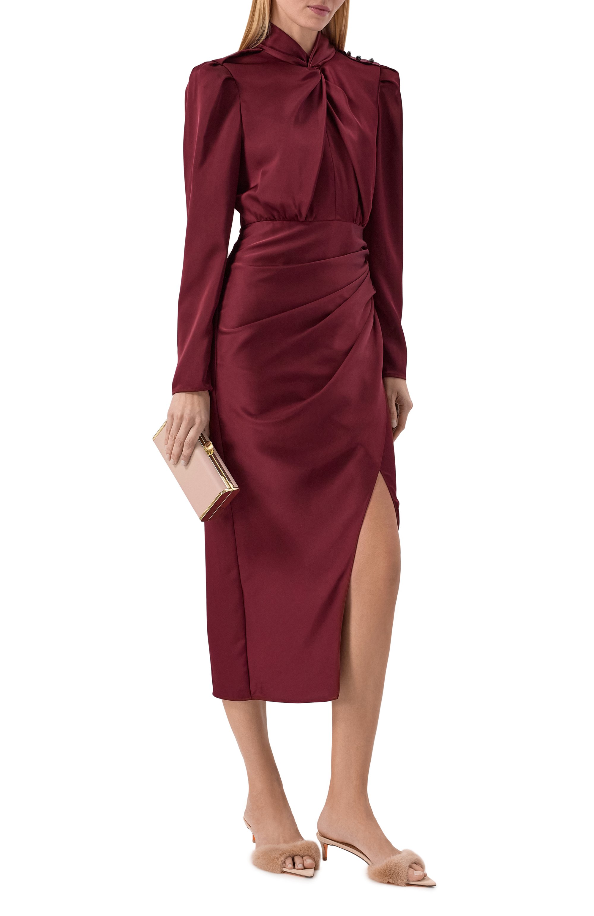 Замшевые мюли с отделкой из норки SANTONI, арт. WHTG71778HI2N0NE, фото 3