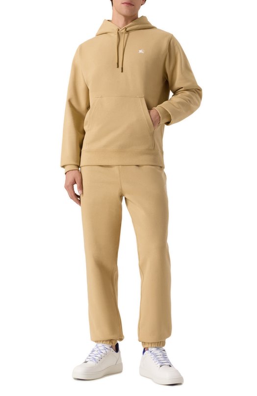 Хлопковое худи Burberry 8110585 Бежевый  8110585 Фото 2