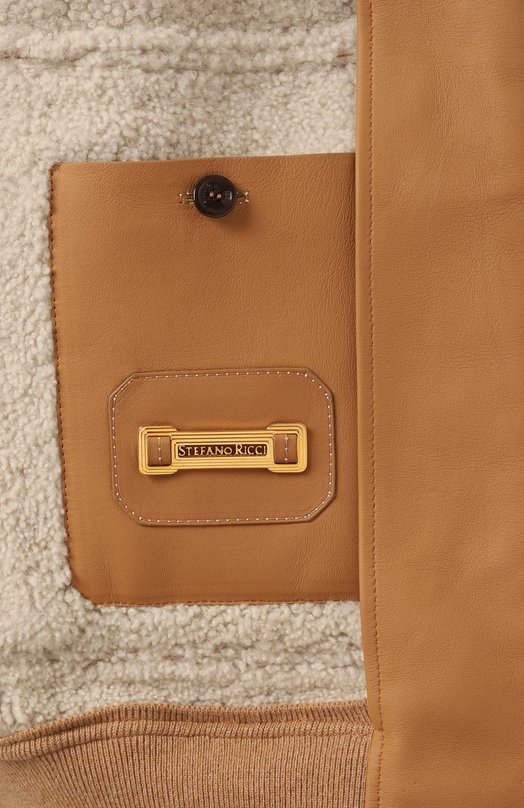 Дубленка из овчины Stefano Ricci M7J3300240/LAC0NY Коричневый  M7J3300240/LAC0NY Фото 6