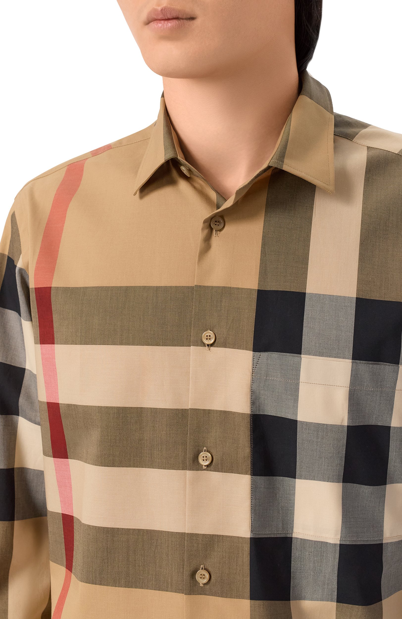 Хлопковая рубашка BURBERRY, арт. 8071445, фото 5