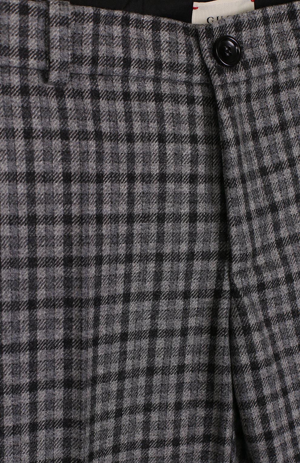 Брюки прямого кроя с принтом GUCCI серого цвета по цене 42900 руб., арт. 475455/XB458, фото 3 Брюки прямого кроя с принтом GUCCI, арт. 475455/XB458, фото 3