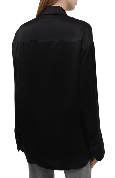 Шелковая рубашка ALEXANDERWANG.T черного цвета по цене 35800 руб., арт. 4WC2211454, фото 4 Шелковая рубашка ALEXANDERWANG.T, арт. 4WC2211454, фото 4