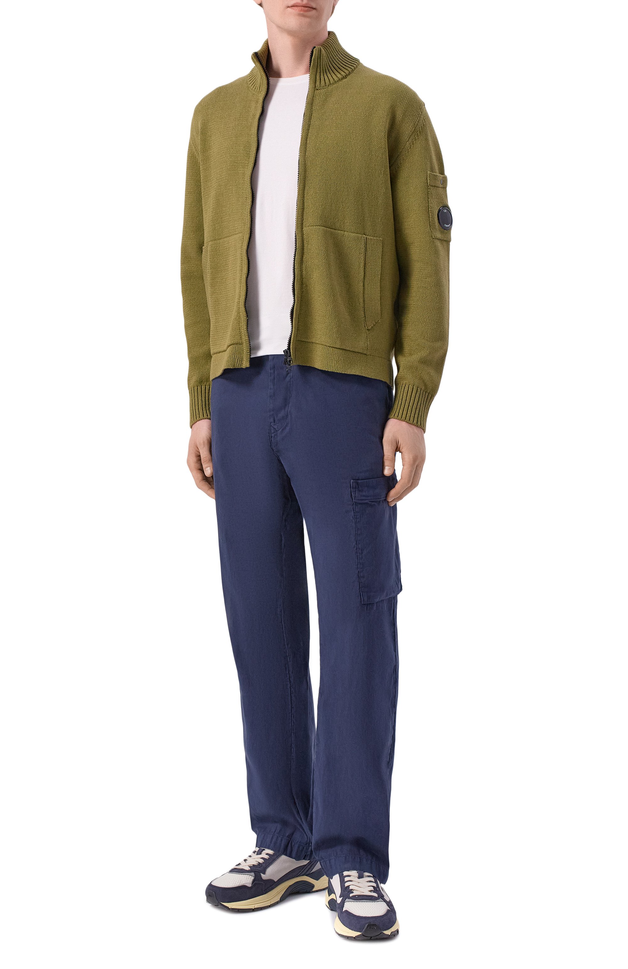 Брюки из хлопка и льна C.P. COMPANY, арт. 20CMPA253A/110658G, фото 2