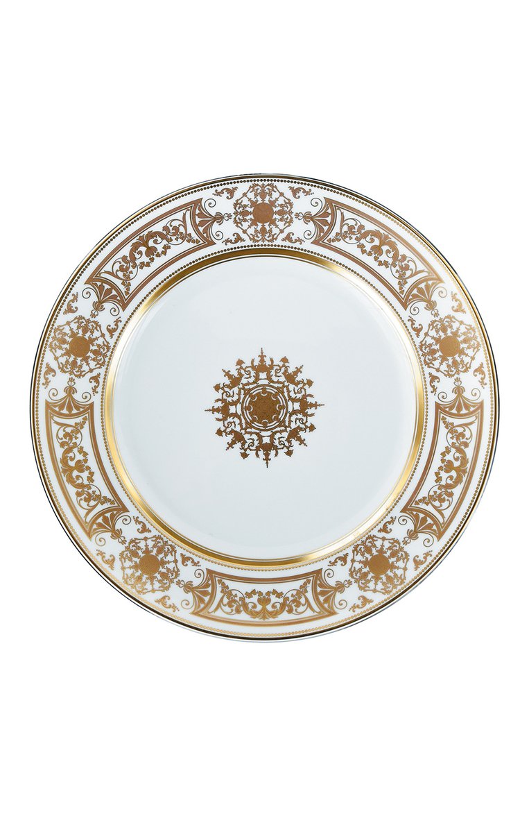 Тарелка aux rois or  BERNARDAUD золотого цвета, арт. 1847/13 | Фото 1 (Коллекция: Aux Rois Or; Интерьер Кросс-КТ: Обеденная посуда; Нос: Не проставлено; Региональные ограничения белый список (Axapta Mercury): Не проставлено; Ограничения доставки: fragile-2)