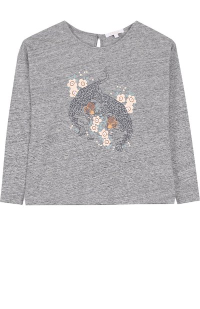 Хлопковый лонгслив с принтом CHLOÉ, арт. C15582/6A-12A, фото 1