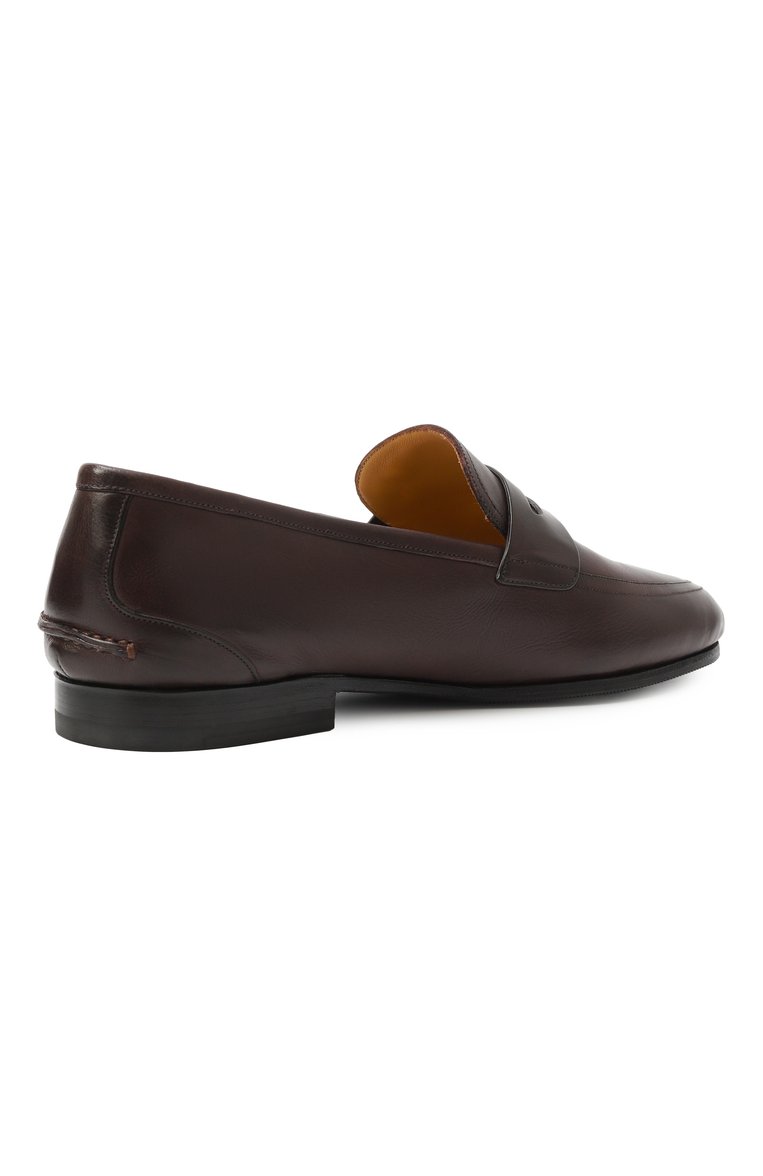 Мужские кожаные пенни-лоферы plume BALLY коричневого цвета, арт. MSF0G9/BU003 | Фото 5 (Нос: Не проставлено; Материал внутренний: Натуральная кожа; Материал внешний: Натуральная кожа; Стили: Кэжуэл; Автоматизация состава: Проставлено)