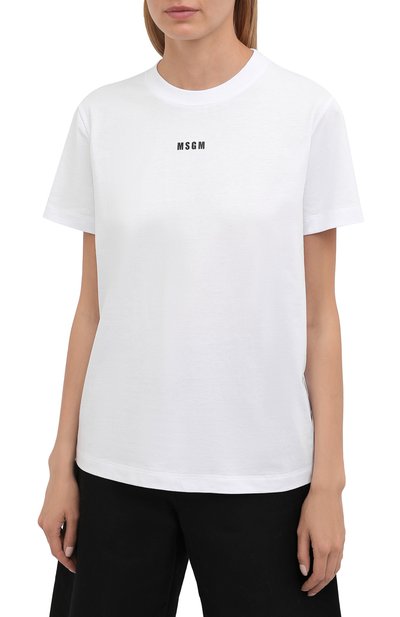 Хлопковая футболка MSGM, арт. 2000MDM500 200002, фото 3