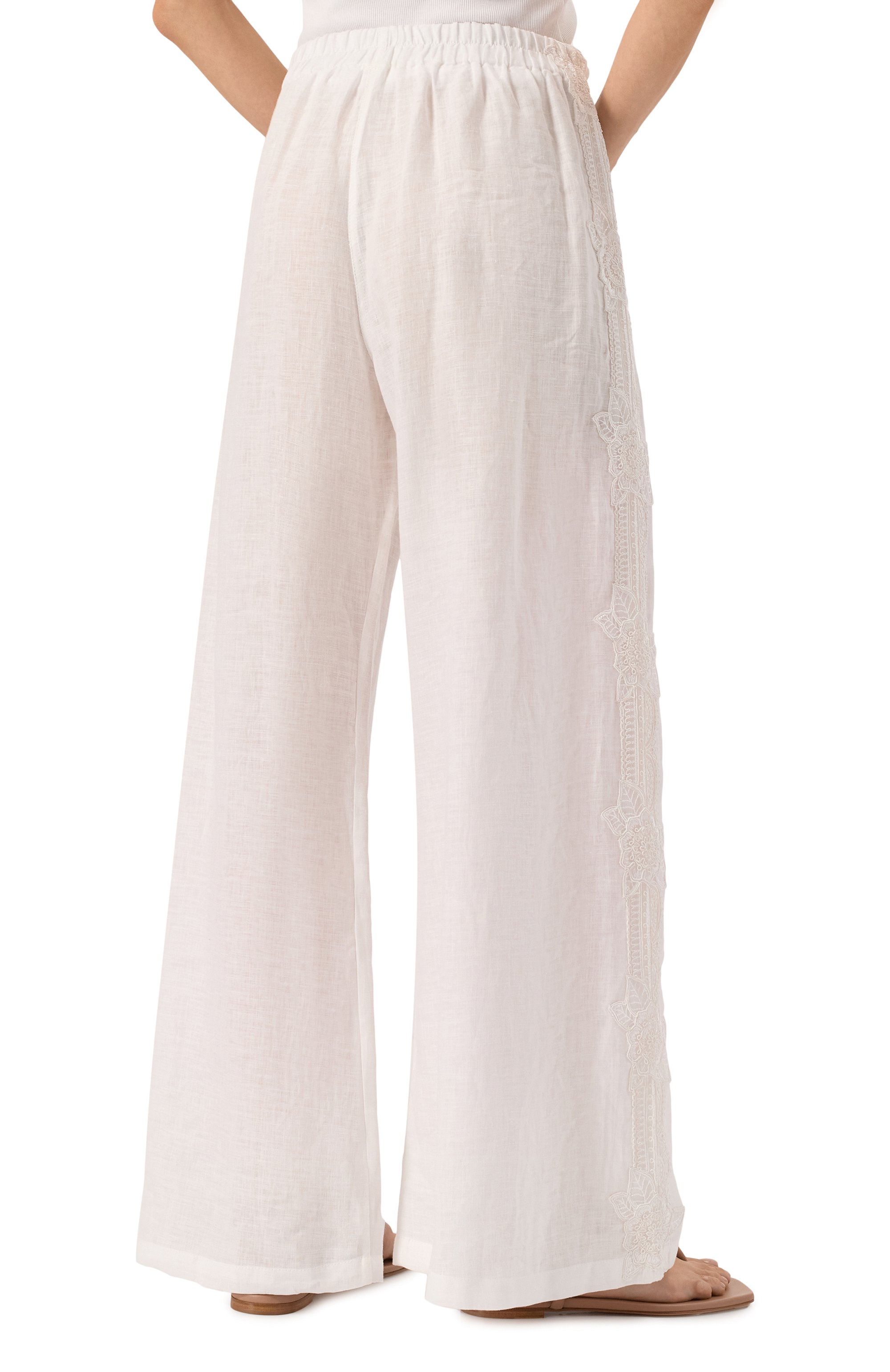 Брюки изо льна и вискозы MAURIZIO, арт. W01040679, фото 4