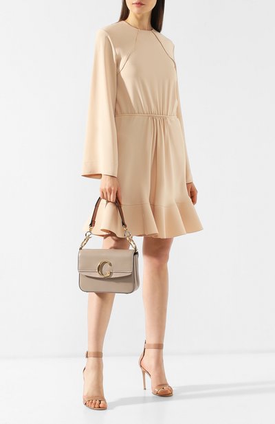 Сумка chloé c small CHLOÉ бежевого цвета по цене 194000 руб., арт. CHC19SS191A37, фото 2 Сумка chloé c small CHLOÉ, арт. CHC19SS191A37, фото 2
