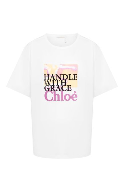 Женская хлопковая футболка CHLOÉ, арт. CHC20UJH23288