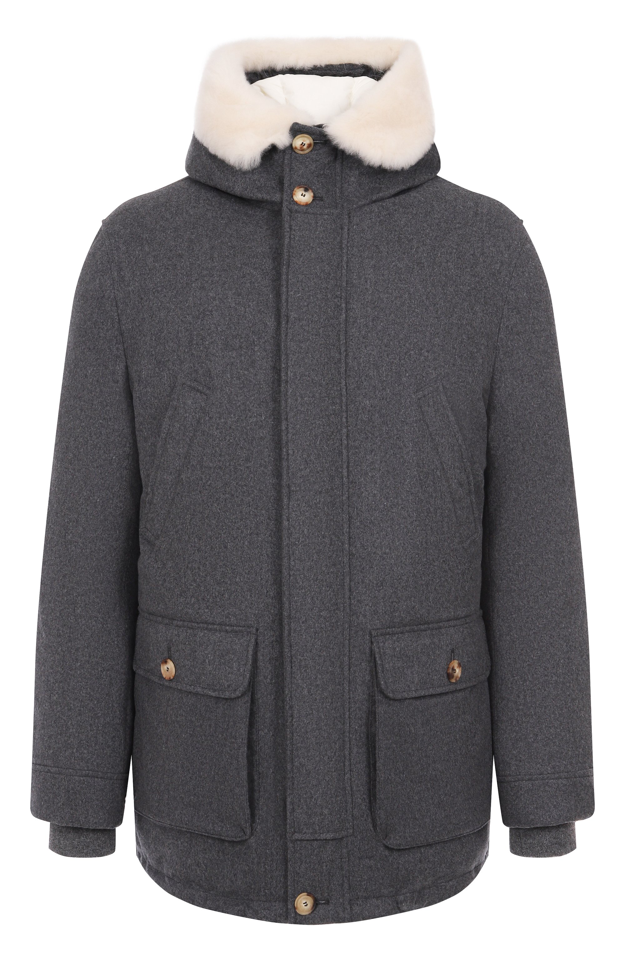 Пуховик с отделкой из овчины BRUNELLO CUCINELLI, арт. MM4701993, фото 1