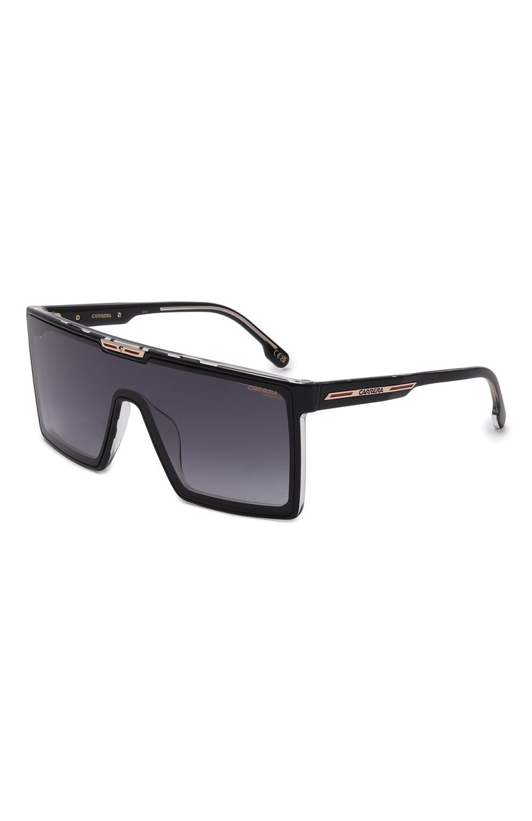 Женские солнцезащитные очки CARRERA черного цвета, арт. VICT0RY C 07 7C5 | Фото 1 (Нос: Не проставлено; Региональные ограничения белый список (Axapta Mercury): Не проставлено; Тип очков: С/з; Материал: Пластик; Кросс-КТ: С/з-унисекс; Очки форма: Маска; Оптика Гендер: оптика-унисекс)