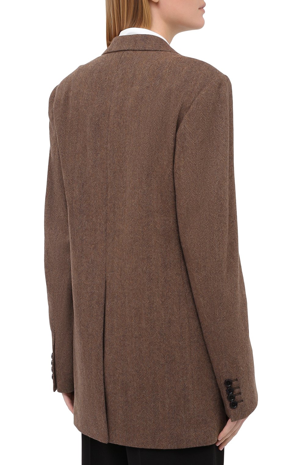 Шерстяной жакет DRIES VAN NOTEN коричневого цвета по цене 105500 руб., арт. 202-10430-1041, фото 4 Шерстяной жакет DRIES VAN NOTEN, арт. 202-10430-1041, фото 4