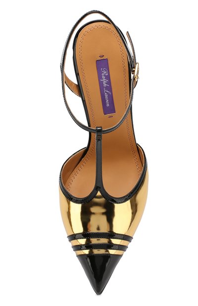 Кожаные туфли RALPH LAUREN золотого цвета по цене 49950 руб., арт. 800753811, фото 5 Кожаные туфли RALPH LAUREN, арт. 800753811, фото 5