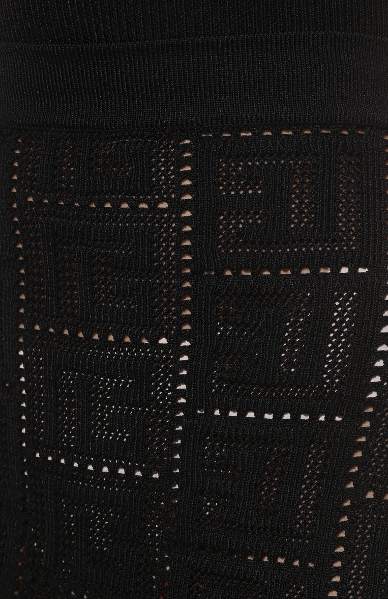 Женская юбка из вискозы BALMAIN черного цвета, арт. XF1LD041/KB16 | Фото 5 (Материал внешний: Вискоза; Длина Ж (юбки, платья, шорты): Миди; Стили: Гламурный; Кросс-КТ: Трикотаж; Женское Кросс-КТ: Юбка-одежда, Юбка-карандаш)