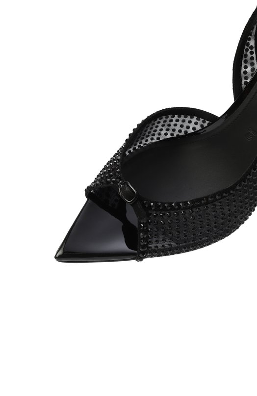 Комбинированные босоножки Santoni WHEG71700HA2TYGS Чёрный  WHEG71700HA2TYGS Фото 7