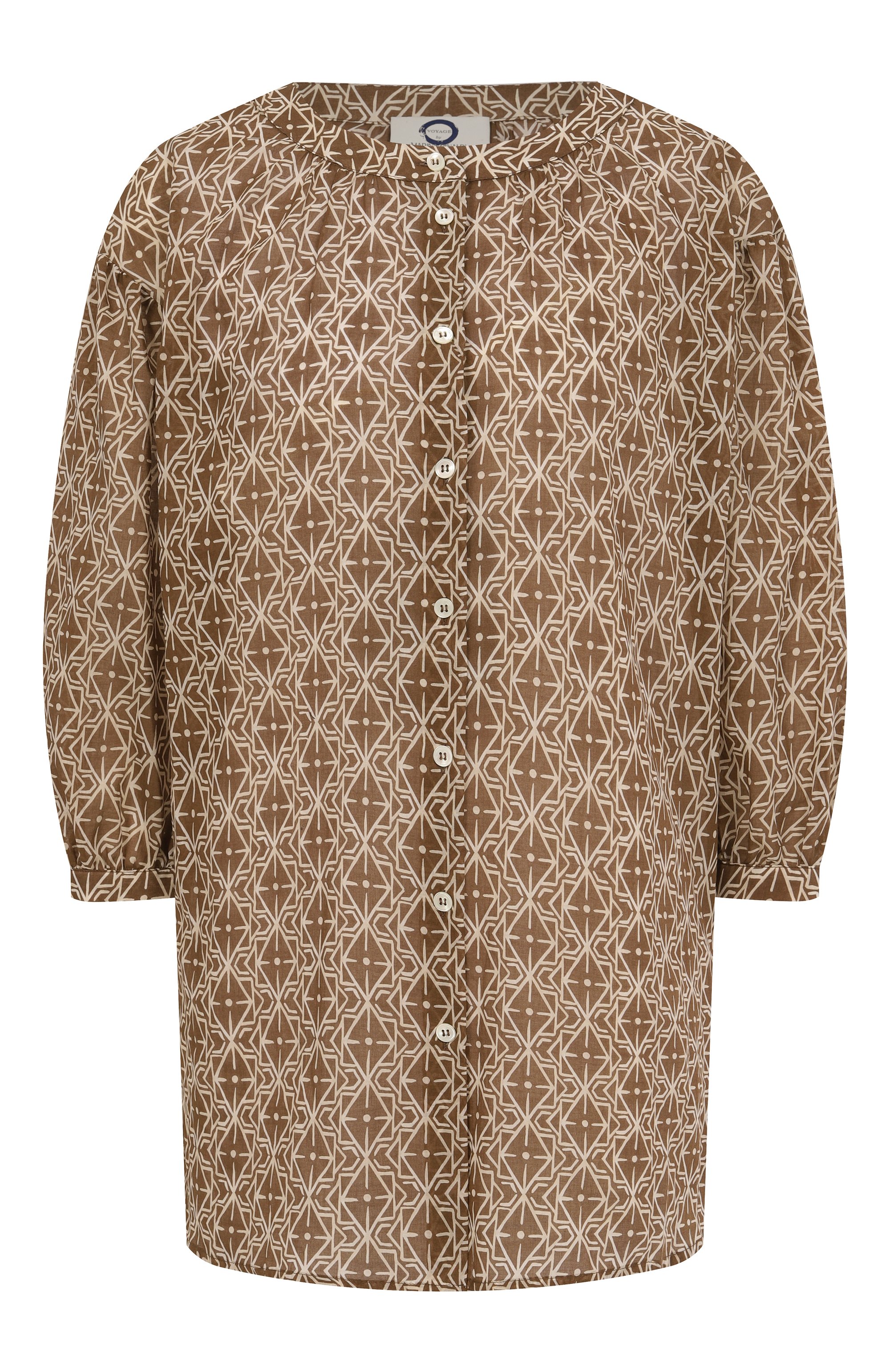 Хлопковая рубашка MARINA RINALDI VOYAGE, арт. UNII0N, фото 1