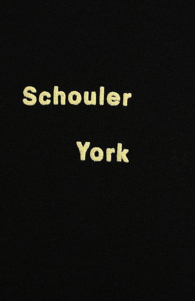 Хлопковая футболка PROENZA SCHOULER WHITE LABEL черного цвета по цене 17550 руб., арт. WL2114226-JC144, фото 5 Хлопковая футболка PROENZA SCHOULER WHITE LABEL, арт. WL2114226-JC144, фото 5