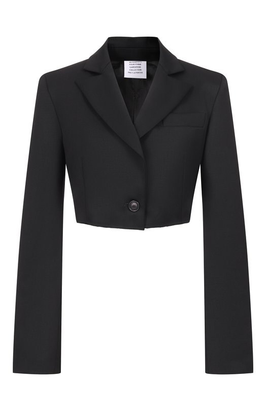 Шерстяной жакет VETEMENTS WE76TJ362B/25025 W00L Чёрный WE76TJ362B/25025 W00L