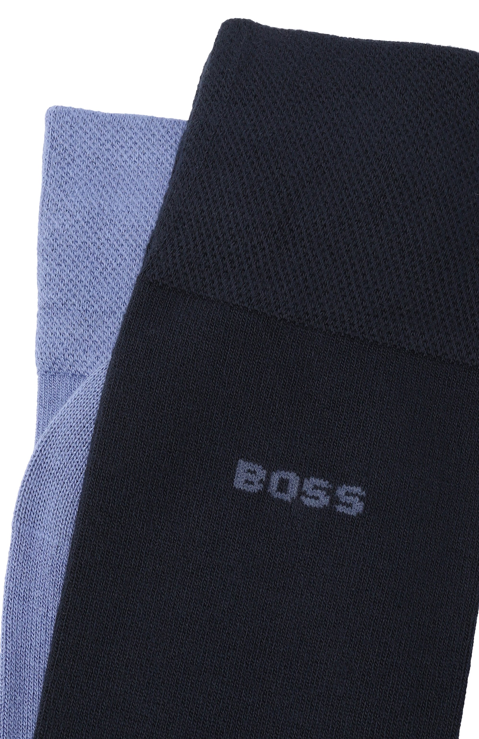 Комплект из двух пар носков BOSS темно-синего цвета по цене 2685 руб., арт. 50538200, фото 2 Комплект из двух пар носков BOSS, арт. 50538200, фото 2