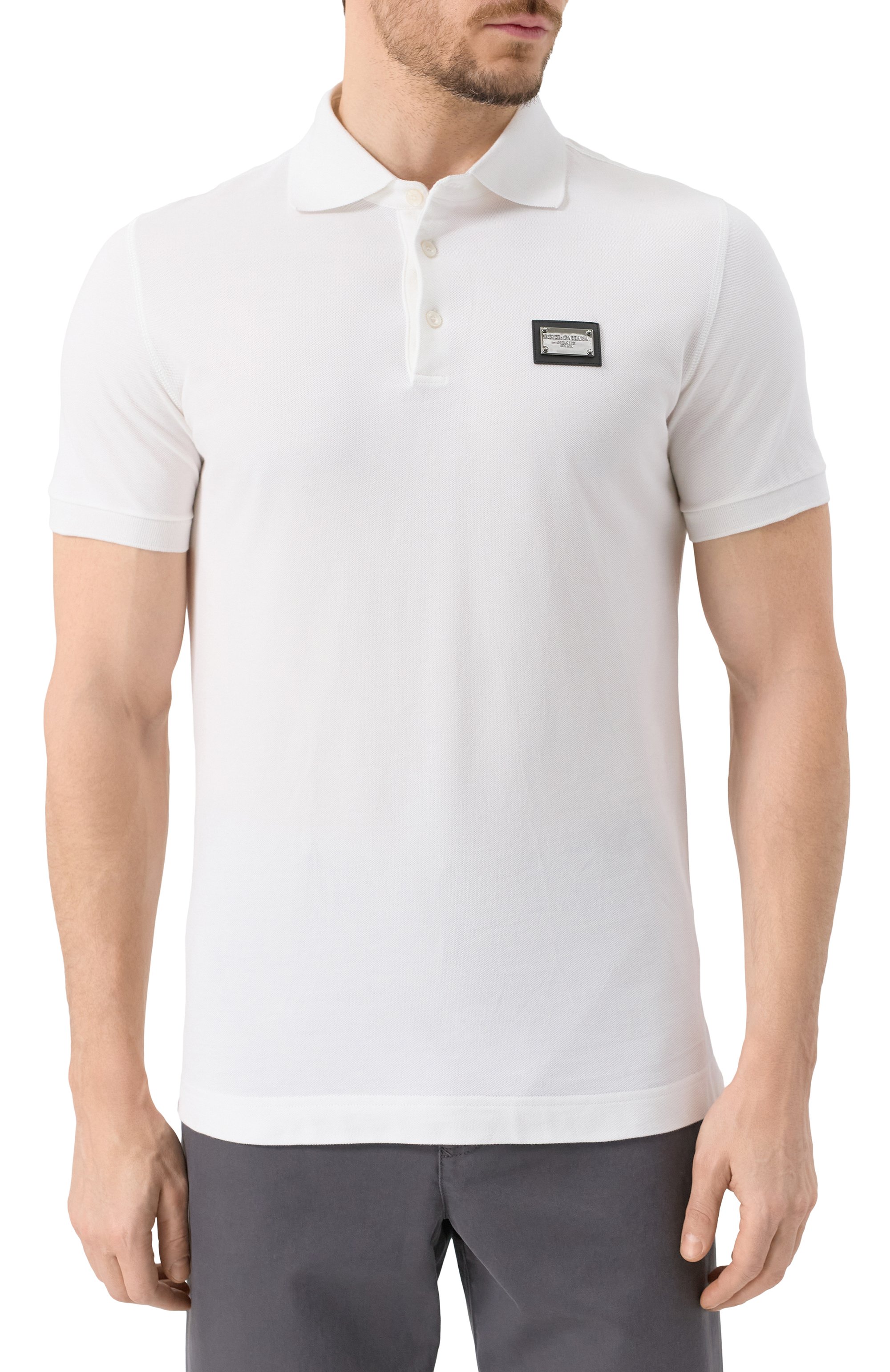 Хлопковое поло DOLCE & GABBANA, арт. G8PL4T/G7F2H, фото 3