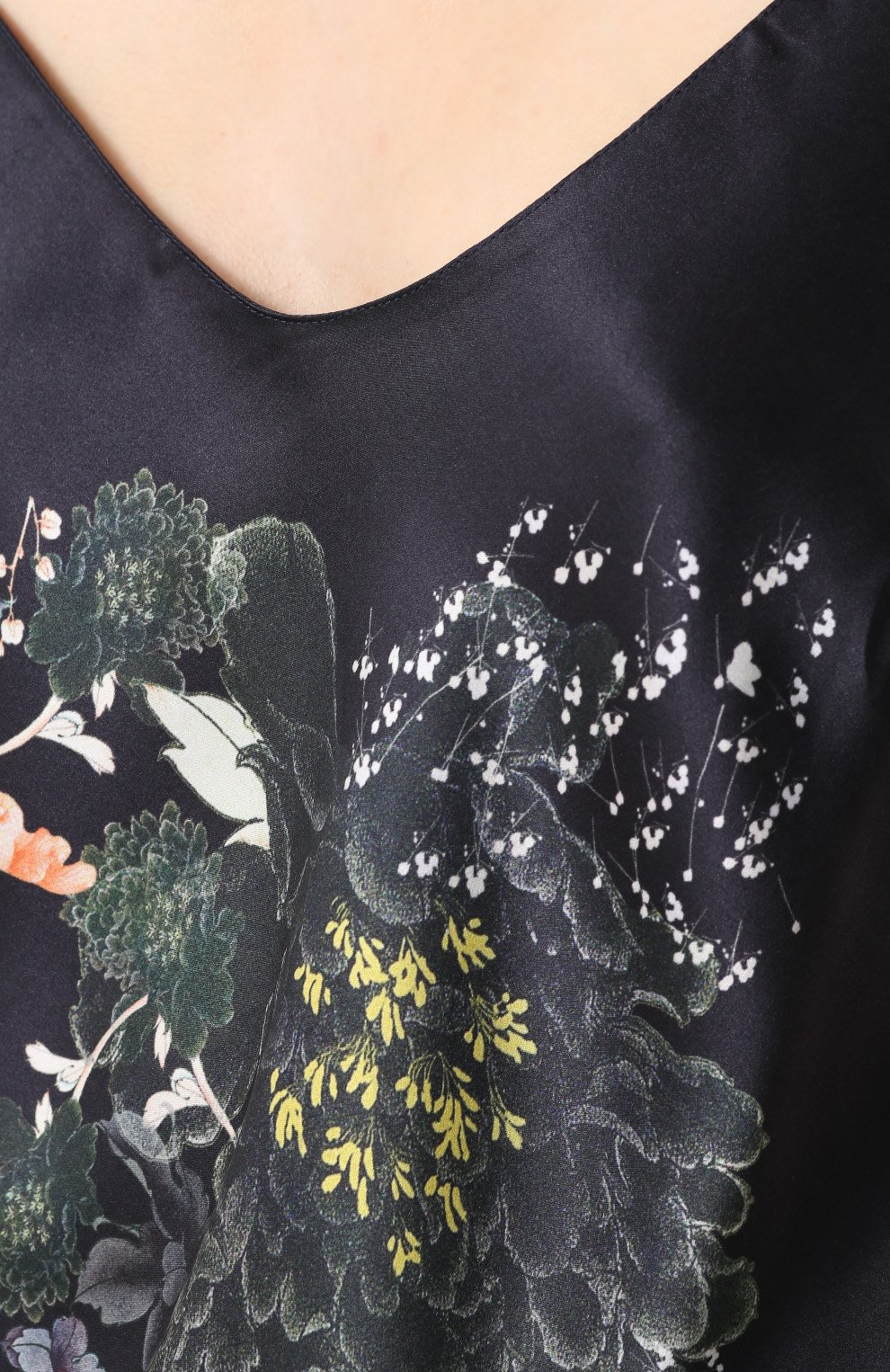 Шелковый топ на тонких бретельках с принтом MENG, арт. 9-BL-MG, фото 5