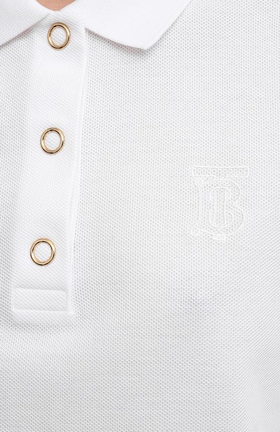 Хлопковое поло BURBERRY белого цвета по цене 56500 руб., арт. 8017153, фото 5 Хлопковое поло BURBERRY, арт. 8017153, фото 5
