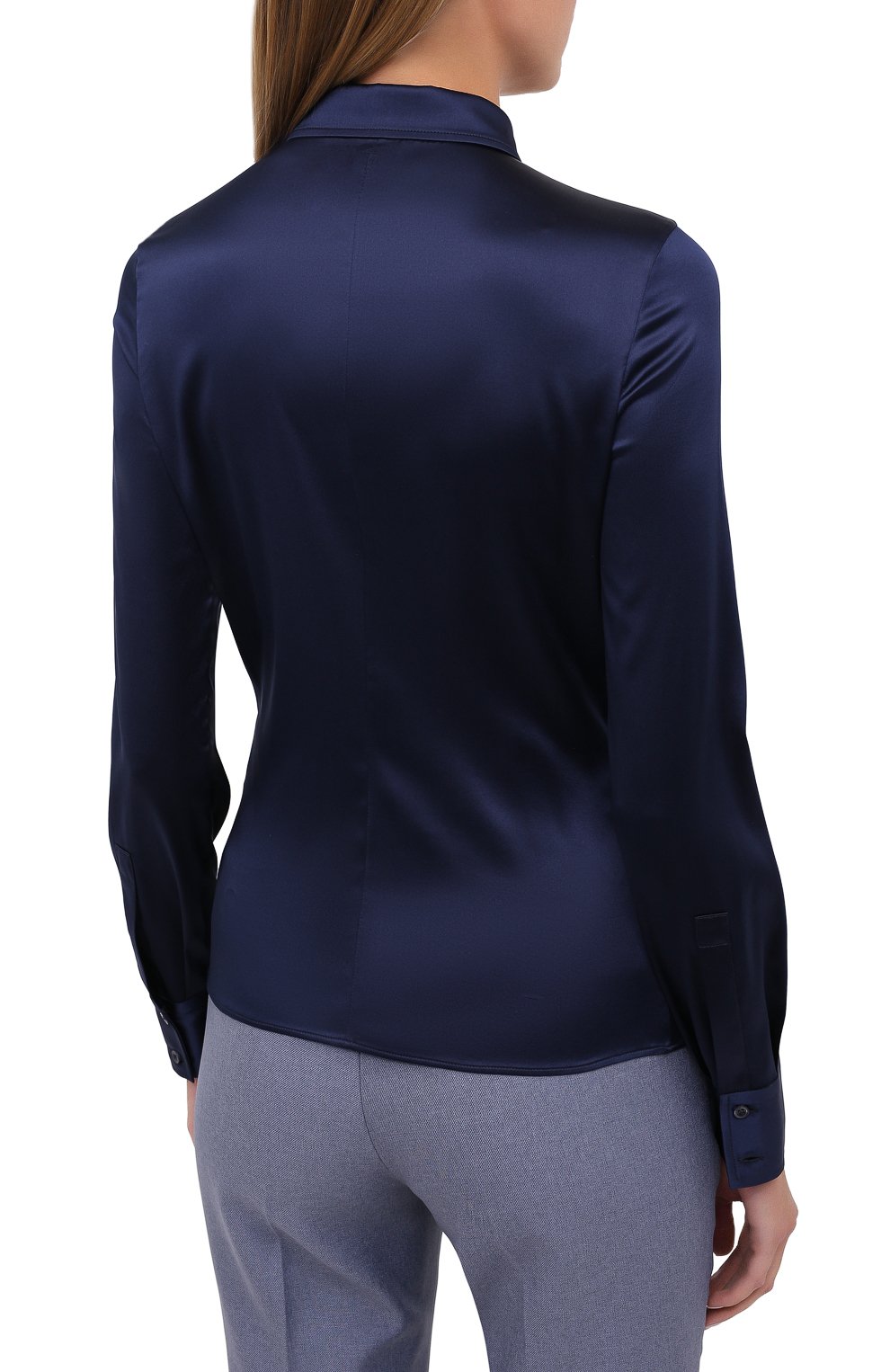 Шелковая рубашка TOM FORD темно-синего цвета по цене 132500 руб., арт. CA3100-FAX334, фото 4 Шелковая рубашка TOM FORD, арт. CA3100-FAX334, фото 4