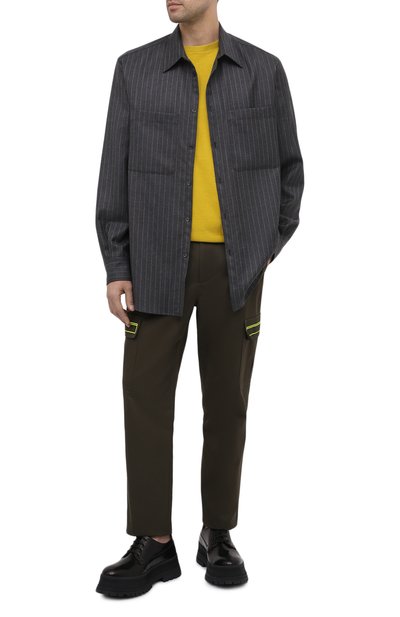 Шерстяная рубашка VALENTINO серого цвета по цене 119500 руб., арт. UV0ABF206QJ, фото 2 Шерстяная рубашка VALENTINO, арт. UV0ABF206QJ, фото 2