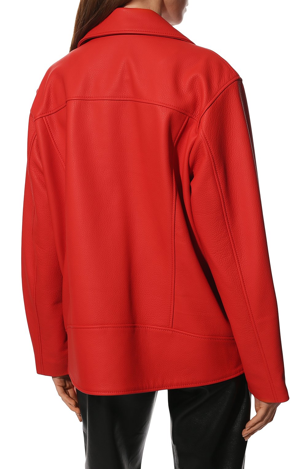 Кожаная куртка MASLOV красного цвета по цене 226600 руб., арт. SMW99, фото 4 Кожаная куртка MASLOV, арт. SMW99, фото 4