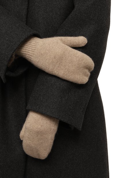 Кашемировые варежки TEGIN светло-бежевого цвета по цене 10350 руб., арт. 1641, фото 2 Кашемировые варежки TEGIN, арт. 1641, фото 2