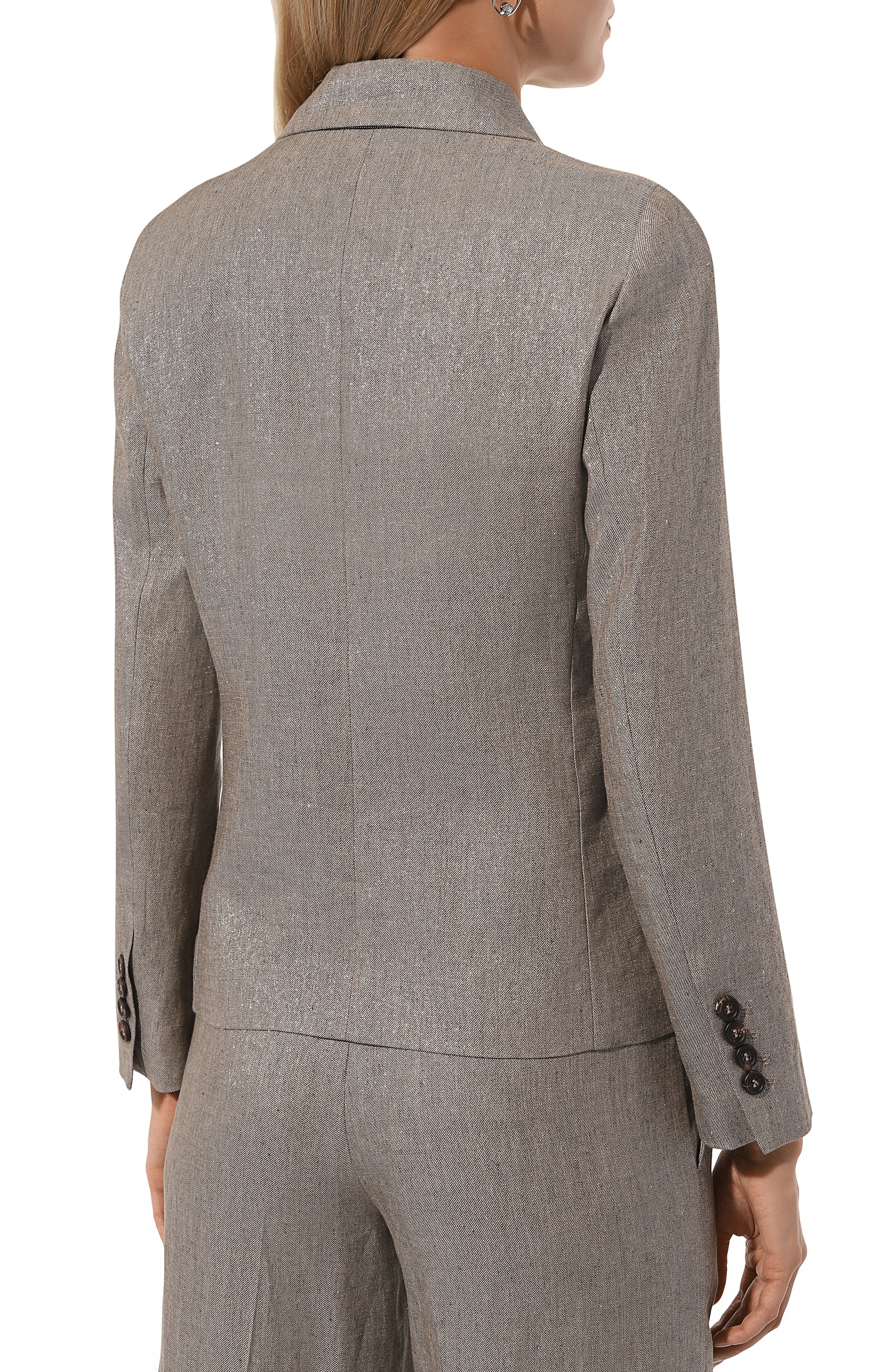 Льняной жакет BRUNELLO CUCINELLI, арт. MH5672358, фото 4