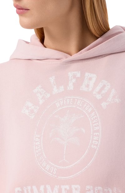 Хлопковое худи HALFBOY розового цвета по цене 54050 руб., арт. HS261WF003 FL001/VINTAGE H00DIE, фото 5 Хлопковое худи HALFBOY, арт. HS261WF003 FL001/VINTAGE H00DIE, фото 5