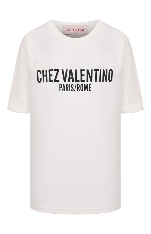 Хлопковая футболка Valentino 6B3MG24Q/95W Белый 6B3MG24Q/95W