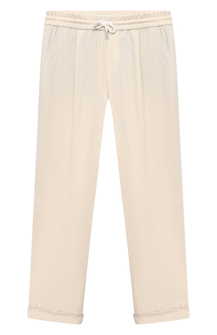 Брюки изо льна и шерсти BRUNELLO CUCINELLI, арт. BS462P503C, фото 1