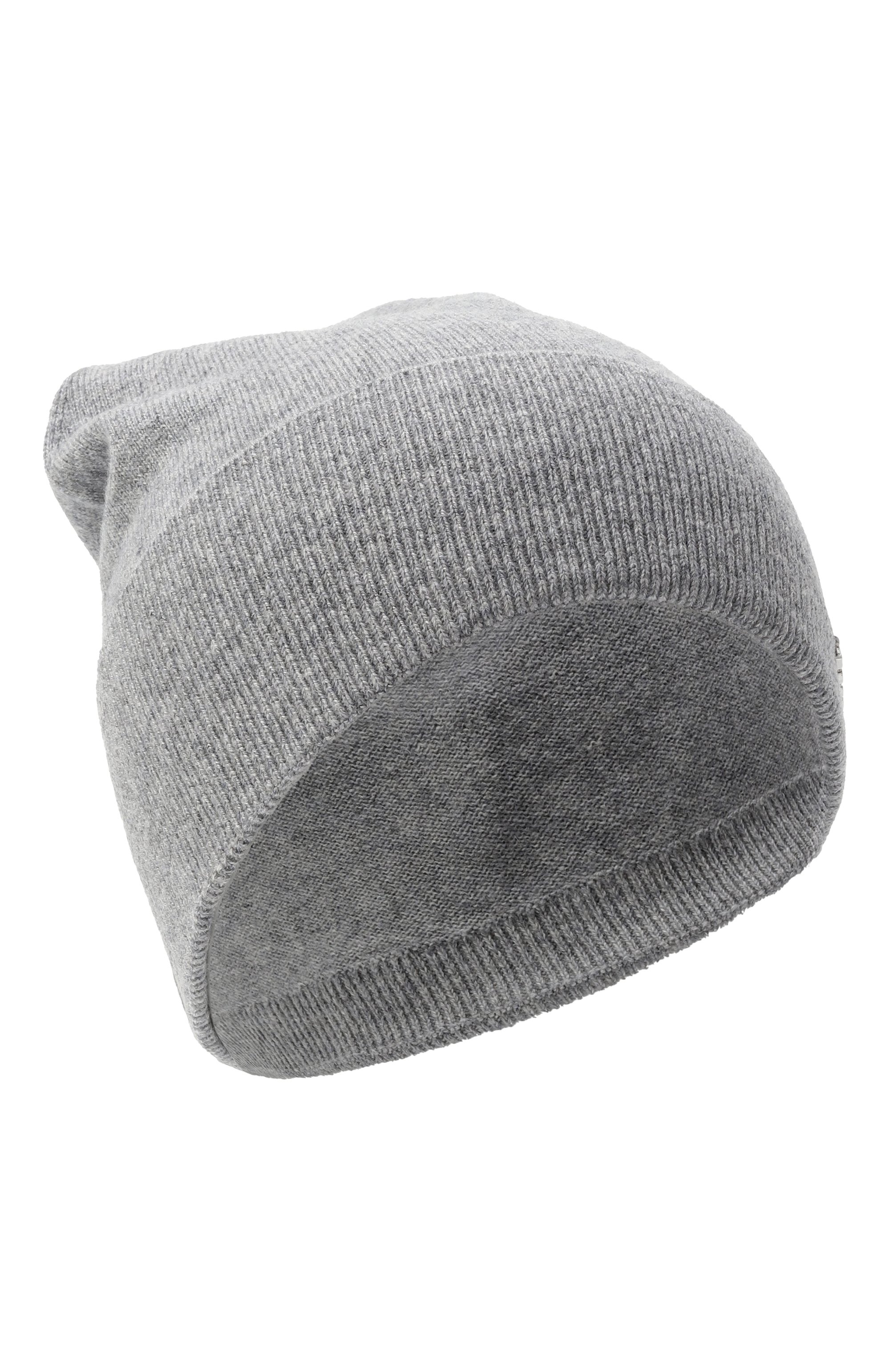 Шапка из шерсти и кашемира BOSS серого цвета по цене 8995 руб., арт. 50524276, фото 1 Шапка из шерсти и кашемира BOSS, арт. 50524276, фото 1