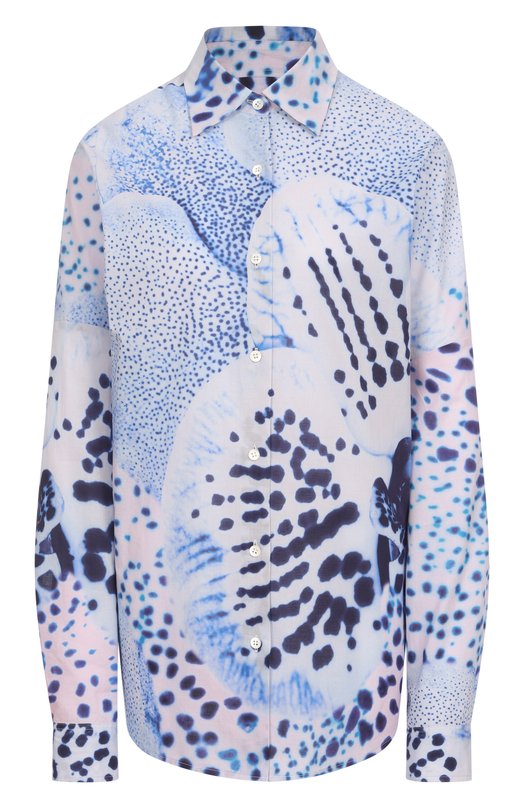 Хлопковая рубашка Dries Van Noten 251-010700-1110 Голубой 251-010700-1110