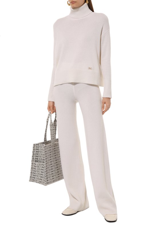 Кашемировые брюки Valentino 3B3KF01A82W Белый  3B3KF01A82W Фото 2