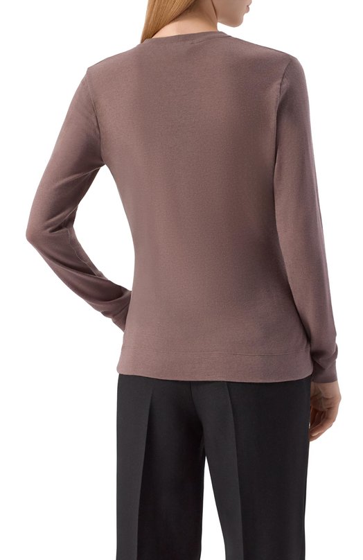 Пуловер из лиоцелла и шерсти Windsor 52 DT609 10001523/30033987 Коричневый  52 DT609 10001523/30033987 Фото 4