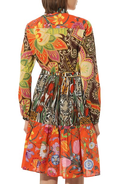 Хлопковое платье GUCCI разноцветного цвета по цене 316800 руб., арт. 583039 ZAB1R, фото 4 Хлопковое платье GUCCI, арт. 583039 ZAB1R, фото 4