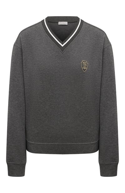 Женский хлопковый свитшот BRUNELLO CUCINELLI, арт. MG927B1434