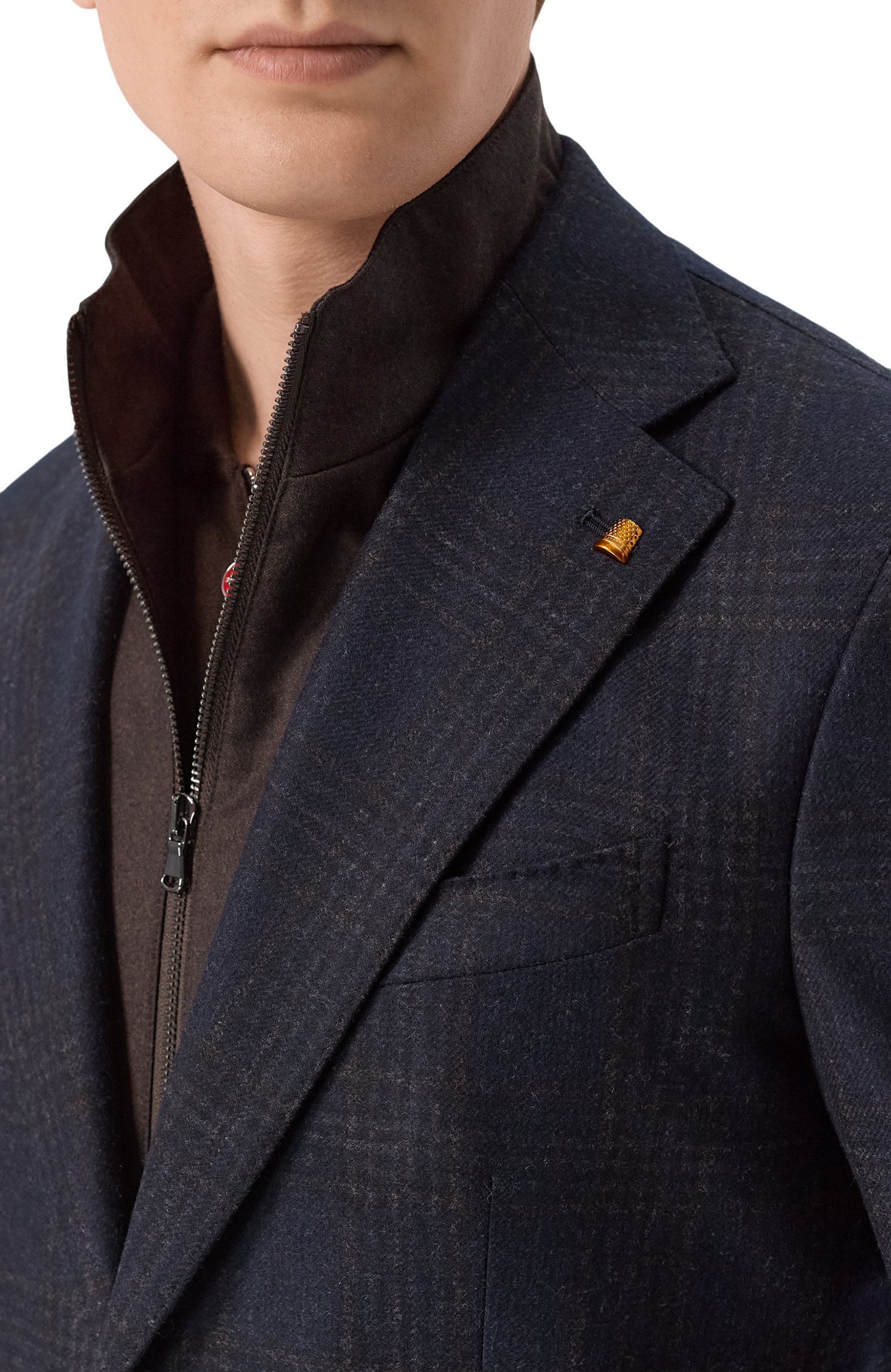 Шерстяной пиджак SARTORIA LATORRE темно-синего цвета по цене 127000 руб., арт. EF7P/QK0464, фото 5 Шерстяной пиджак SARTORIA LATORRE, арт. EF7P/QK0464, фото 5