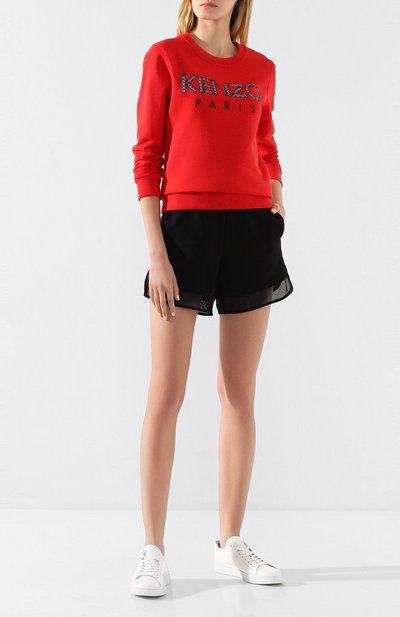 Хлопковый свитшот KENZO красного цвета по цене 31300 руб., арт. FA52SW707962, фото 2 Хлопковый свитшот KENZO, арт. FA52SW707962, фото 2
