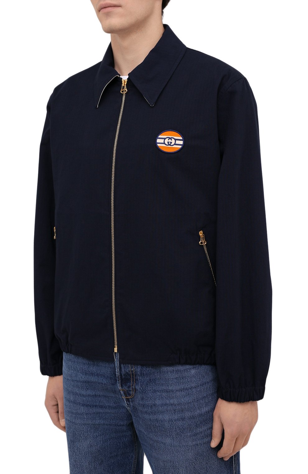 Бомбер GUCCI синего цвета по цене 216000 руб., арт. 654837/ZAGVY, фото 3 Бомбер GUCCI, арт. 654837/ZAGVY, фото 3