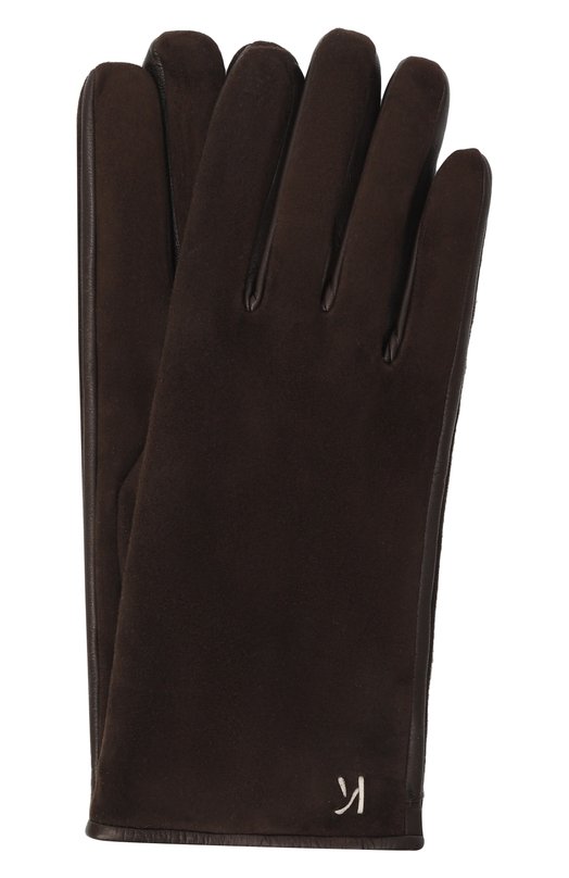 Замшевые перчатки Kiton D60904K0534F02 Коричневый D60904K0534F02