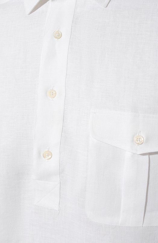 Льняная рубашка Corneliani 93P212-9311091 Белый  93P212-9311091 Фото 5